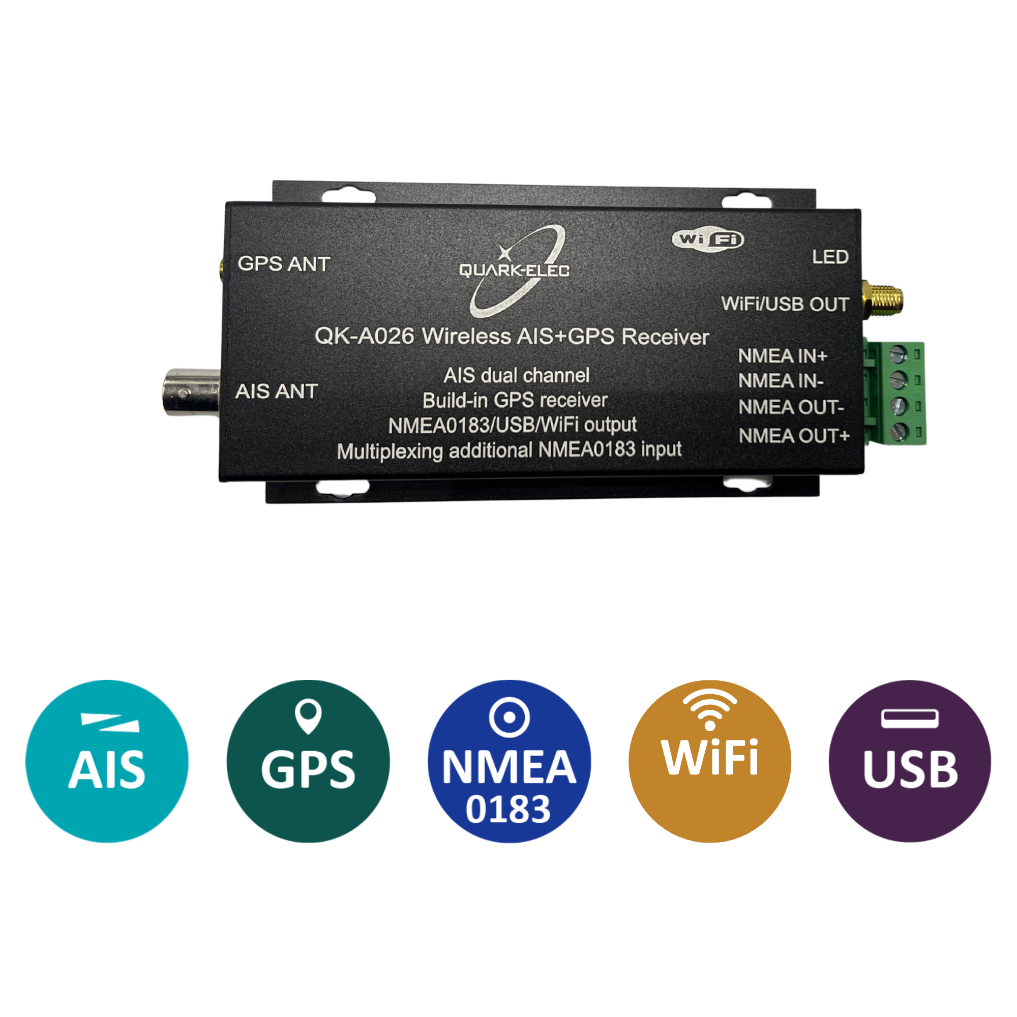 A026 AIS Receiver with NMEA Multiplexer + WiFi + GPS